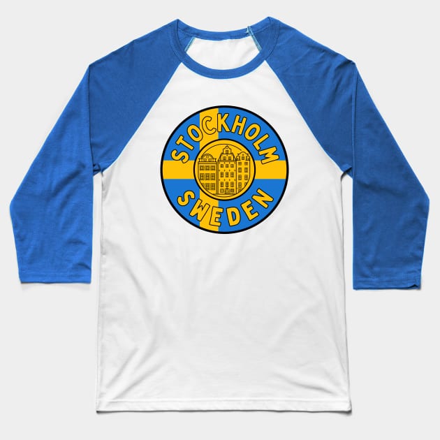 Stockholm Baseball T-Shirt by footballomatic